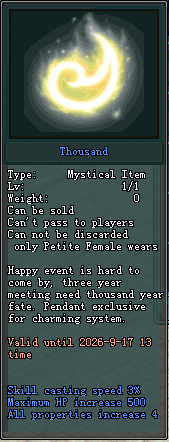 Full in-game tooltip for Thousand (Blue)