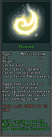 Full in-game tooltip for Thousand (Green)